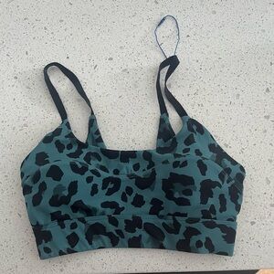 Lululemon Leopard Print Sports Bra - Green and Black